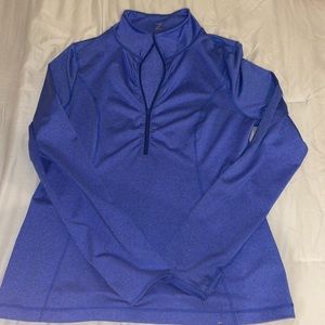 Women’s Zella Blue Athletic Quarter Zip. Size Large
